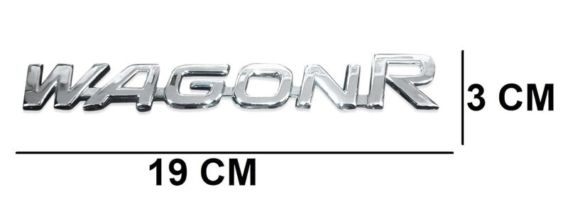 Utkarsh Car Side Chrome Finish/Plated Backside Badge Logo/Decal Emblem 3D Adhesive Monogram Water Resistance Text Sticker for Maruti Suzuki Wagonr Cars - Image 2