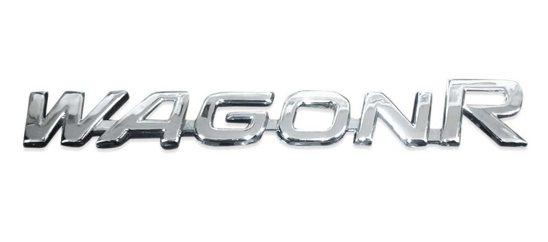 Utkarsh Car Side Chrome Finish/Plated Backside Badge Logo/Decal Emblem 3D Adhesive Monogram Water Resistance Text Sticker for Maruti Suzuki Wagonr Cars - Image 1