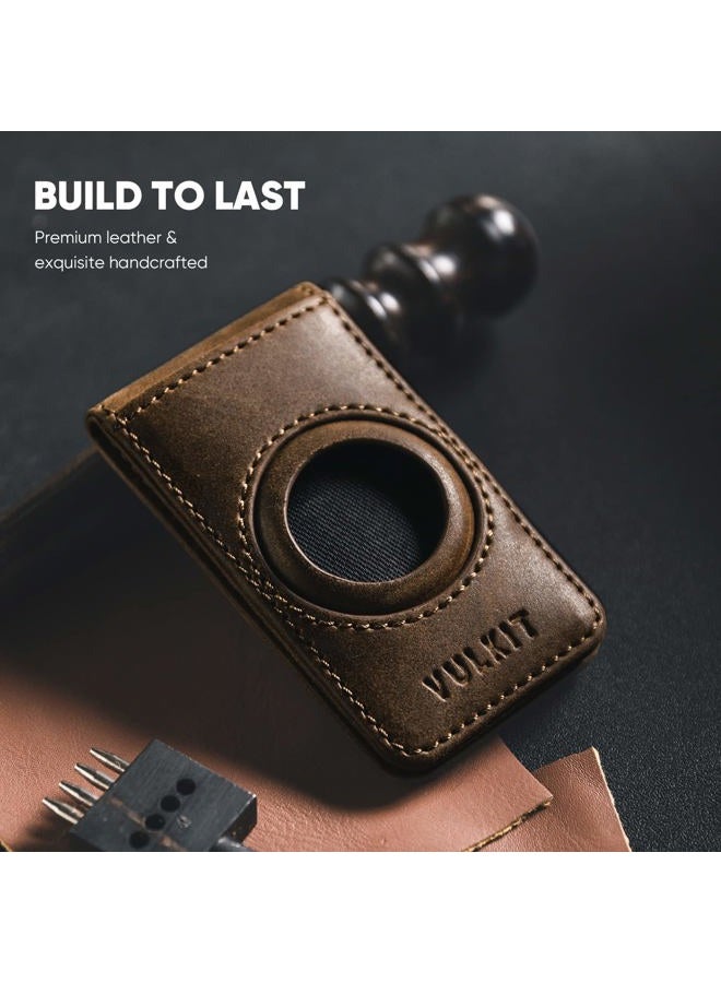 VULKIT Men's Magnetic Money Clip with Airtag Holder - Airtag NOT Included- Holds Up to 15 Cash or 8 Cards, Espresso, Slim, Minimalist - Image 5