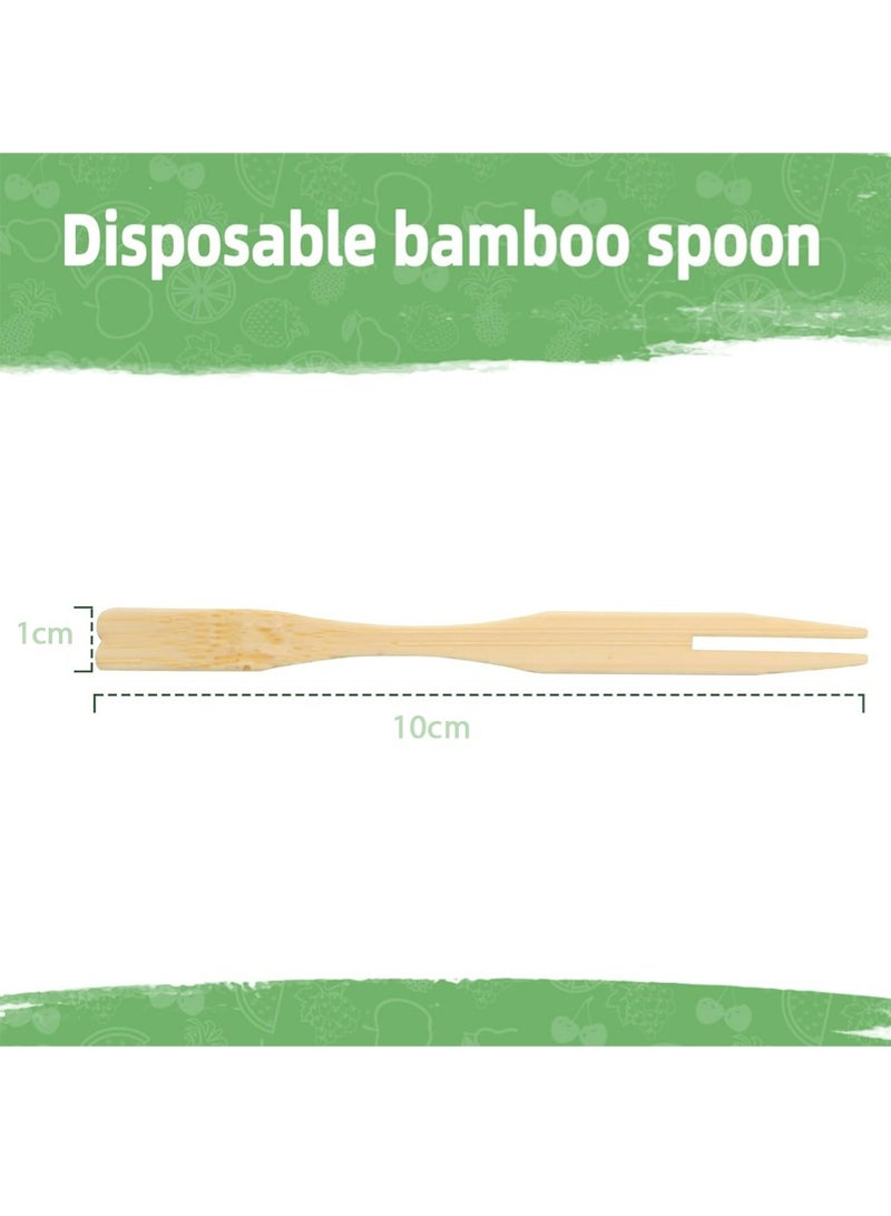 100 Pcs Mini Fruit Fork, 3.9 inch Disposable Forks for Fruit, Snack, Desserts, etc  - Image 2