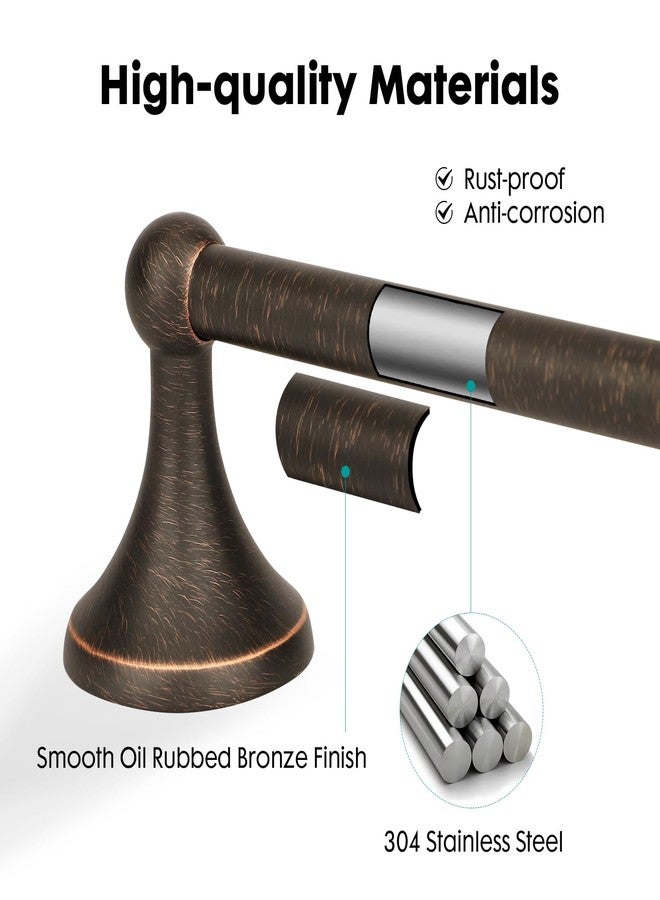 Ntipox Antique Bathroom Towel Bar Oil Rubbed Bronze, 24 Inch Towel Racks for Bathroom Wall Mounted,Bathroom Towel Holder Bronze,Home Decor Towel Rod - Image 4