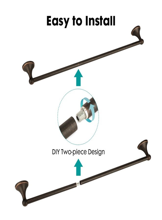 Ntipox Antique Bathroom Towel Bar Oil Rubbed Bronze, 24 Inch Towel Racks for Bathroom Wall Mounted,Bathroom Towel Holder Bronze,Home Decor Towel Rod - Image 5
