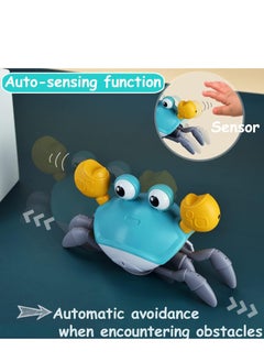 YUNSYE Green Crab Toy Crawling Crab Baby Toys Infant for 3-12 Boy Girl with Learning Crawl System Music for 0-36 Months Walking Toddler Birthday Gift  - Image 2