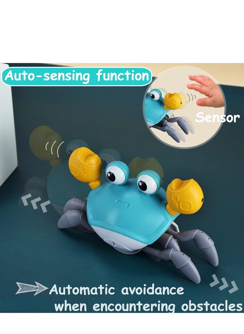 YUNSYE Green Crab Toy Crawling Crab Baby Toys Infant for 3-12 Boy Girl with Learning Crawl System Music for 0-36 Months Walking Toddler Birthday Gift  - Image 2