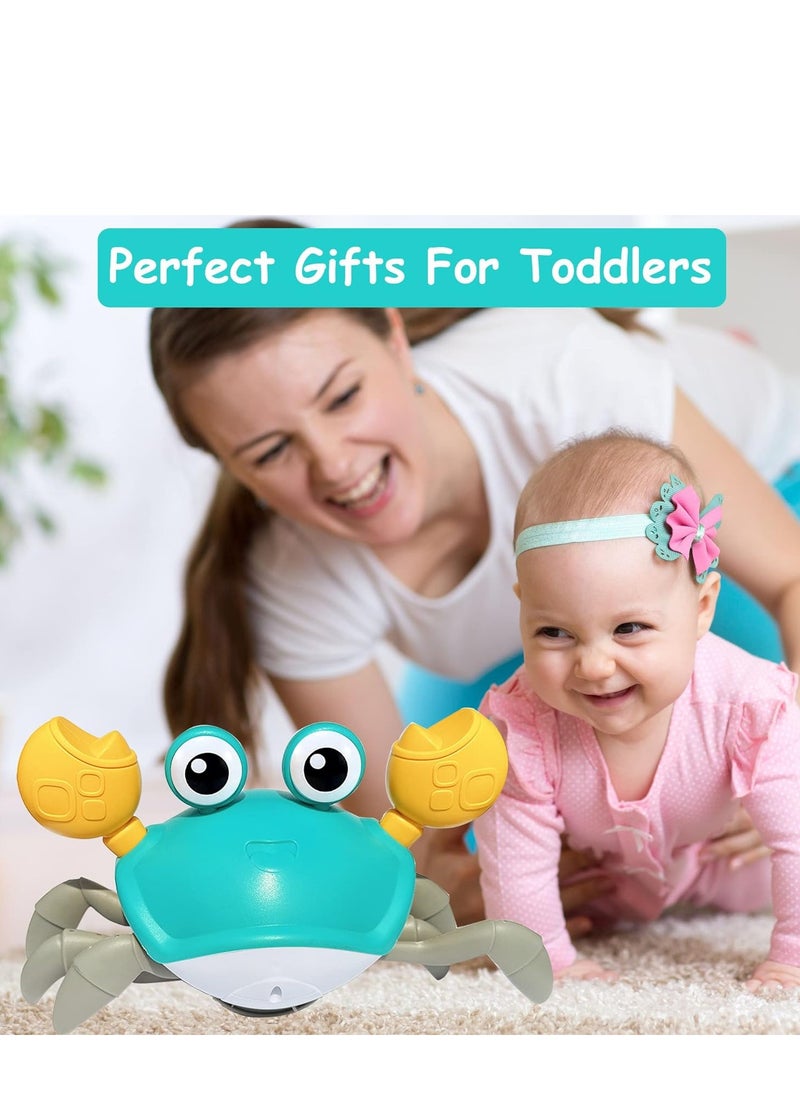 YUNSYE Green Crab Toy Crawling Crab Baby Toys Infant for 3-12 Boy Girl with Learning Crawl System Music for 0-36 Months Walking Toddler Birthday Gift  - Image 4
