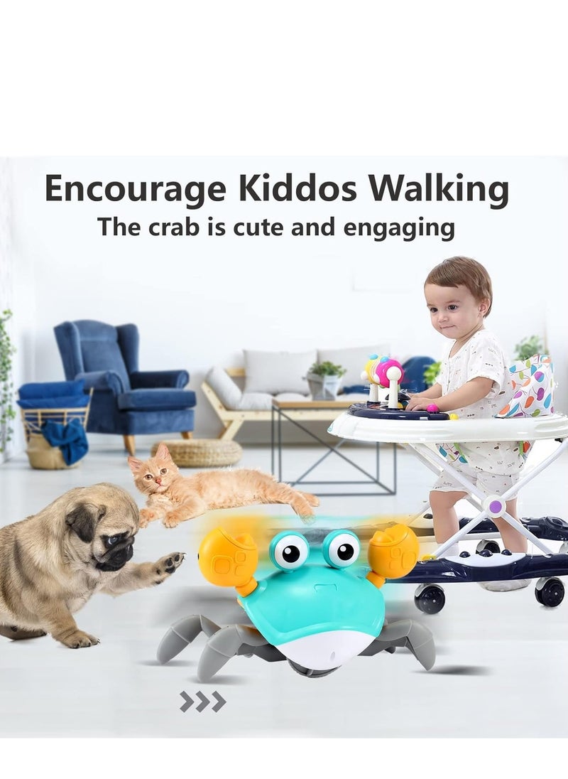 YUNSYE Green Crab Toy Crawling Crab Baby Toys Infant for 3-12 Boy Girl with Learning Crawl System Music for 0-36 Months Walking Toddler Birthday Gift  - Image 5