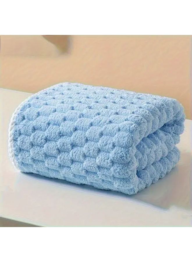 Rapid Dry Luxury Microfiber Bath Towel Blue 138 70cm Hair Resistant - Image 4