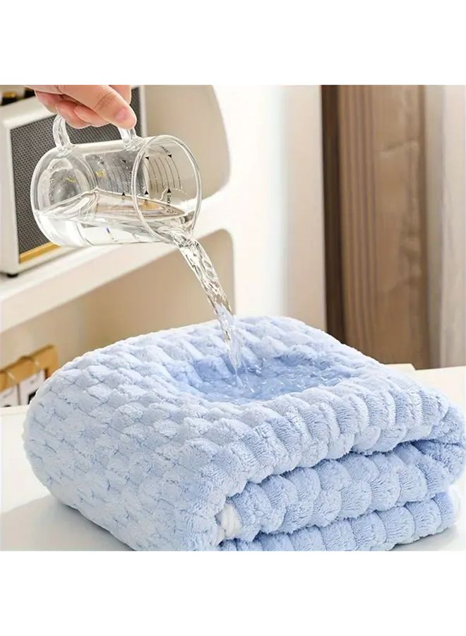 Rapid Dry Luxury Microfiber Bath Towel Blue 138 70cm Hair Resistant - Image 5