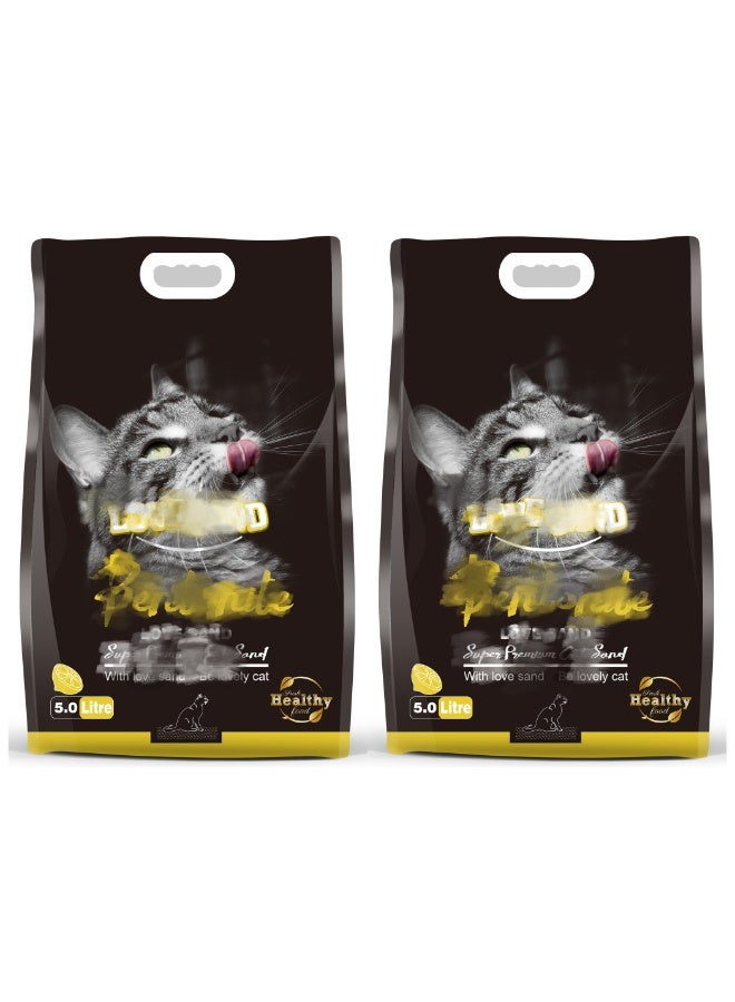 Bentonite Cat Litter - Fast Clumping, Ultra Absorbent, Low Dust, Fresh Scented, Odor Control, 5L, 2 Pack - Image 1