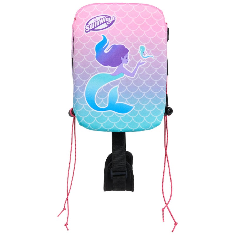 SwimWays Power Swimr Outdoor Pool Swim Vest for Kids, Adjustable Kid Pool Float for Swim Training, Medium Pink Mermaid - Image 1