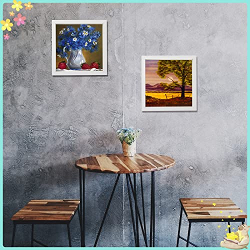 Tuanse 6 Pieces Shadow Box Picture Frame Square Shadow Boxes Display Cases for Sports Memorabilia Wedding Memories Crafts Pins Awards Medals Tickets and Photos (8 x 8 Inch, White) - Image 5