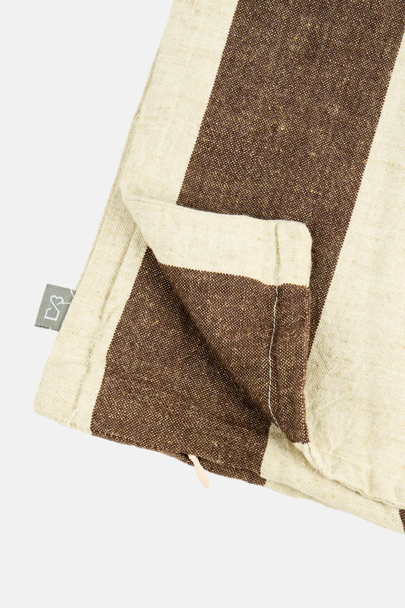Muy Mucho Striped Cushion Cover 45 x 45 cm, Brown
