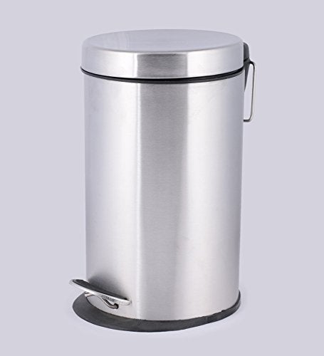 PHOENIX ENTERPRISE Stainless Steel Pedal Dustbin Matt finish with Plastic Bucket Trash Can Round Shape Dustbin For Home Bathroom Room Office 8x13 7ltrs 1 - Image 5