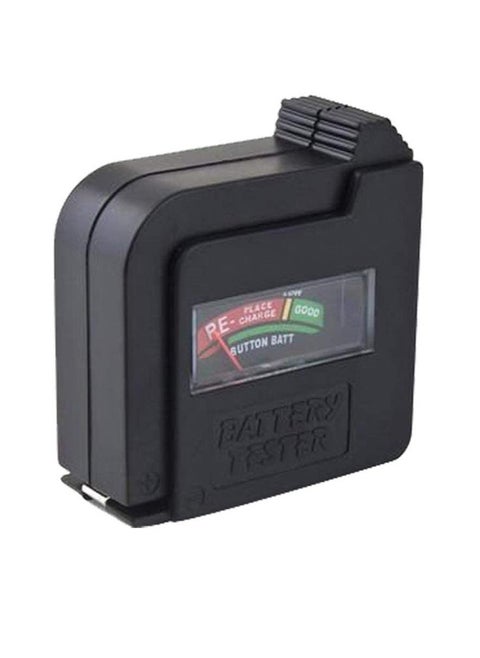 Battery Tester, Multi Purpose Household Battery Load Tester Checker, Universal Battery Checker Meter for AA/AAA/C/D/9V/1.5V Small Button Cell Batteries 12 V Lantern Cells & More (Black)