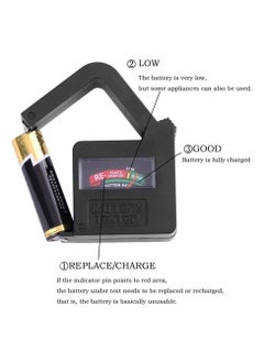 KASTWAVE Battery Tester, Multi Purpose Household Battery Load Tester Checker, Universal Battery Checker Meter for AA/AAA/C/D/9V/1.5V Small Button Cell Batteries 12 V Lantern Cells & More (Black)  - Image 3