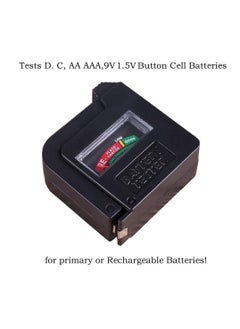 KASTWAVE Battery Tester, Multi Purpose Household Battery Load Tester Checker, Universal Battery Checker Meter for AA/AAA/C/D/9V/1.5V Small Button Cell Batteries 12 V Lantern Cells & More (Black)  - Image 2