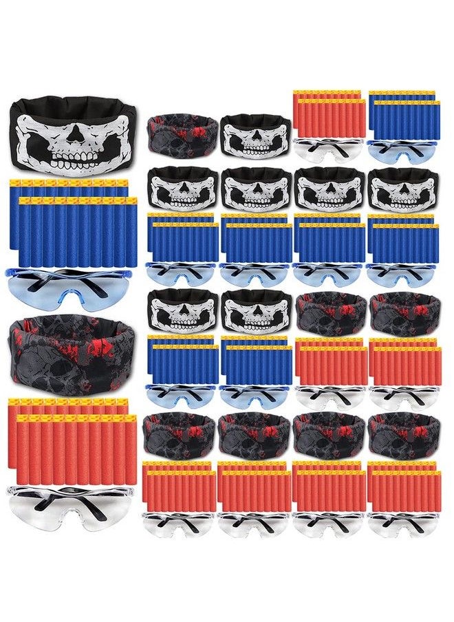 POKONBOY - Party Supplies Compatible With Nerf Guns 16 Sets Kids Birthday Party Favors For Blaster Gun War Party Supplies With Face Masks Refill Darts Tactical Glasses - Image 1