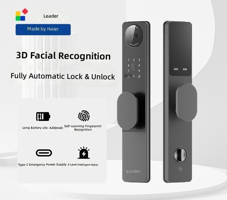 Haier Leader Smart Fingerprint Lock for Home Entry - Top 10 Brand, Anti-Theft Electronic Door Lock - Image 1