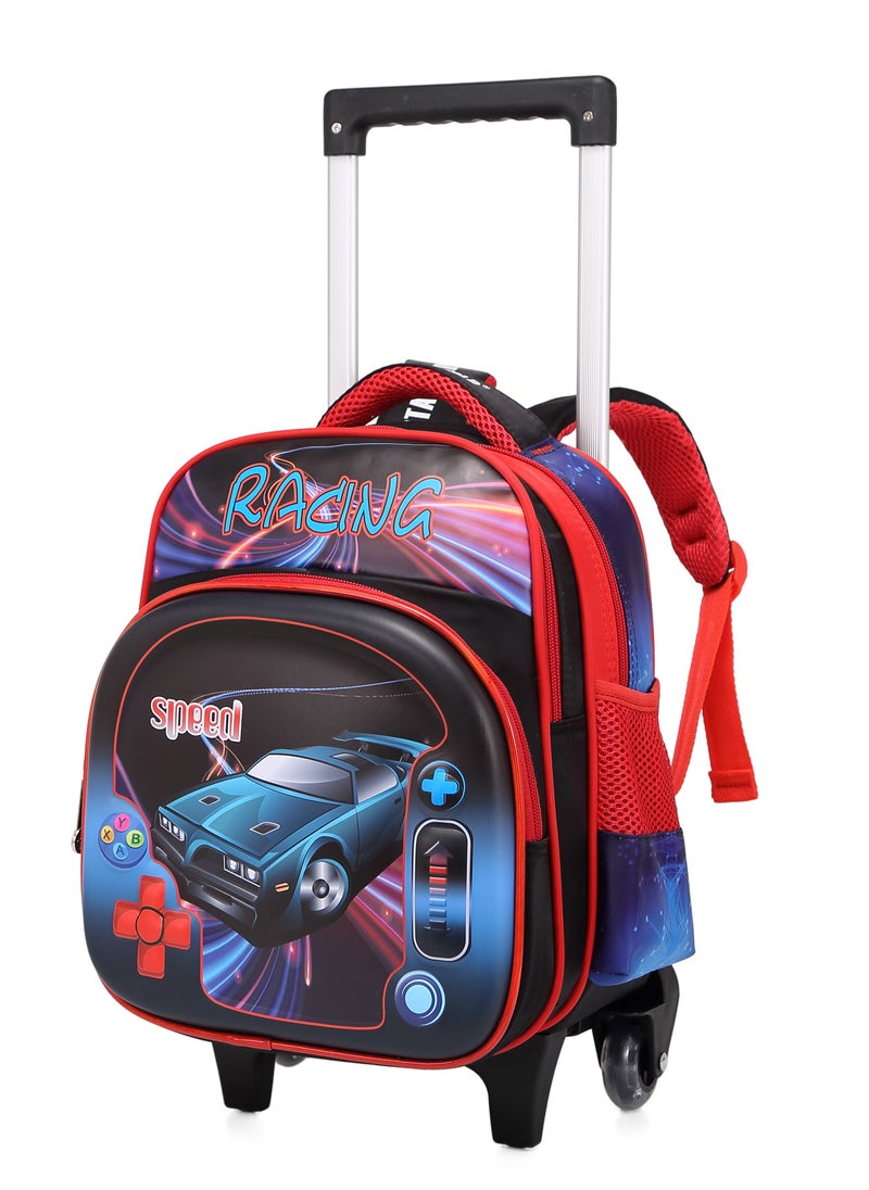 Stargold Baby Backpack 3Pcs For Baby Boys 1 lunch 1 Pencil Box And 1 Bag With Adjustable Strap For School 2 Wheels 12 Inch  - Image 2