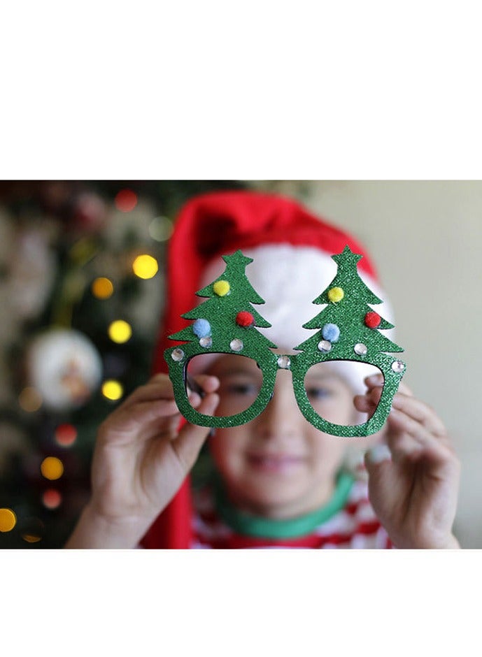 Holiday Decoration Clothing Glasses Set Hat Headband Suitable for Holiday Party Clothing Accessories Christmas（A） - Image 2