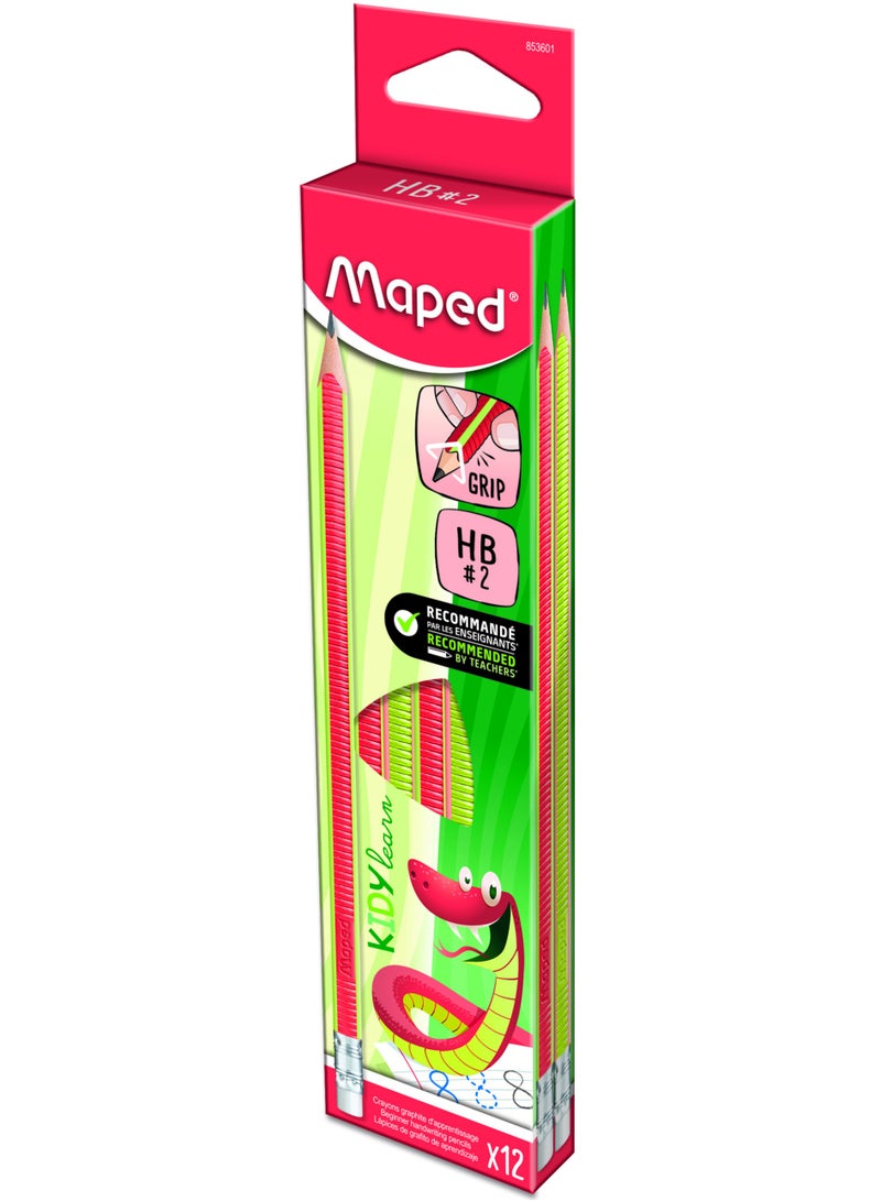 Maped 12-Piece HB#2 Pencils With Eraser Tips - Image 3