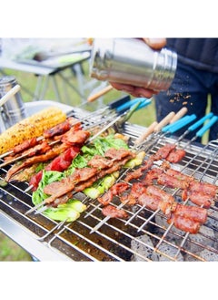 Generic Large Portable Stainless Steel BBQ Grill 48x28x57 cm Silver  - Image 2