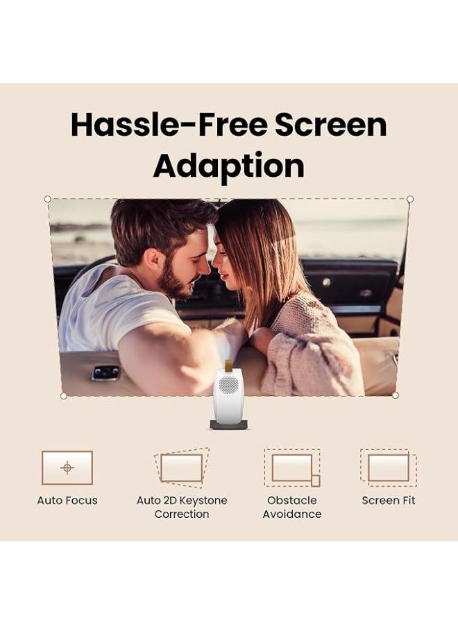 بين كيو جهاز عرض ليزر محمول صغير GV50 بدقة FHD 4K، بطارية مدمجة، Google TV، معتمد من Netflix، 500 لومن، زاوية عرض 135°، حجم الشاشة 120 بوصة، 92% REC709، واي فاي، HDMI، USB-C، مكبر صوت 18 واط، ضمان لمدة 2 سنة - Image 5