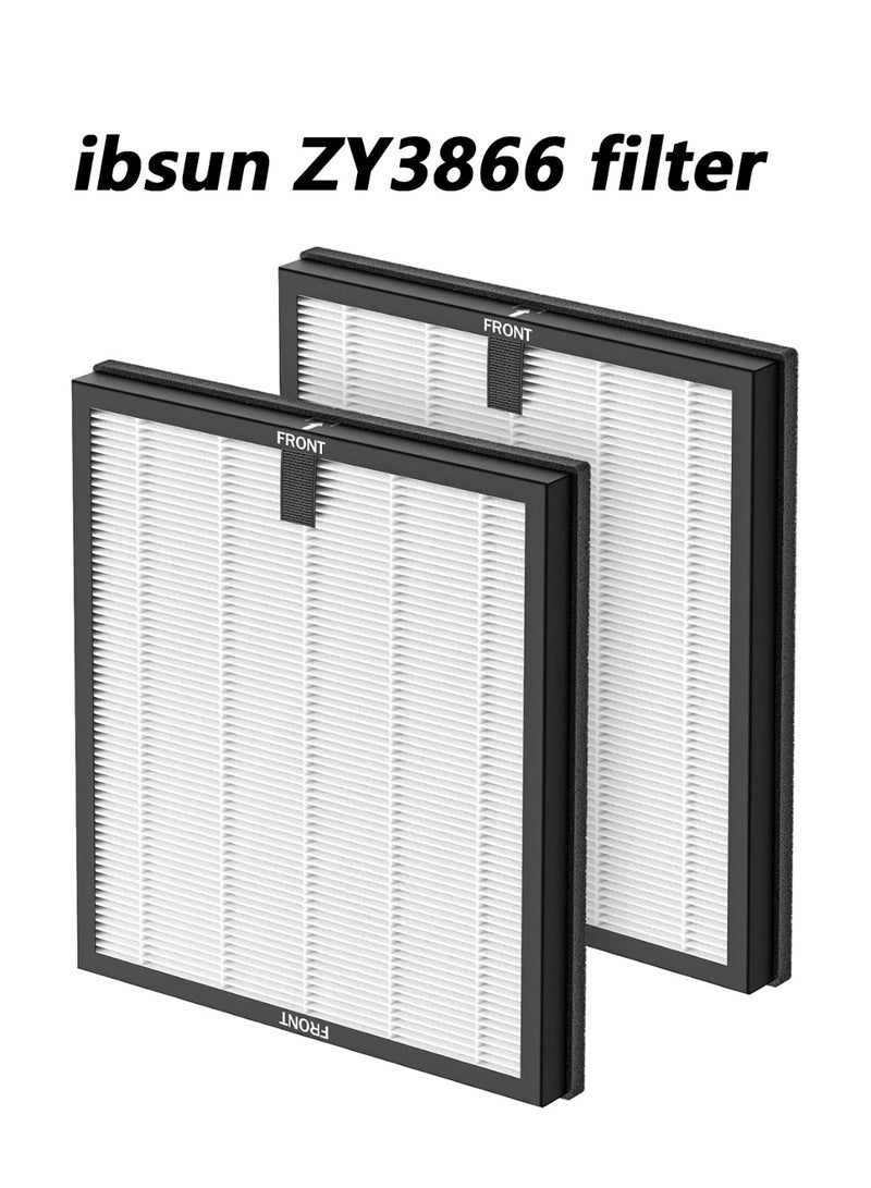 ibsun Air Purifier Replacement Filter 2 Pack Compatible High Efficiency Replacement Cartridge for Home Office Daily Use - Image 1