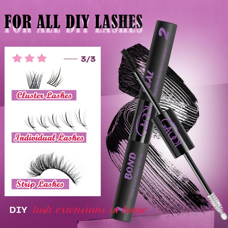 GAQQI Lash Cluster Glue, Lash Bond and Seal Waterproof Eyelash Glue for Eyelash Clusters, Strong Hold Adhesive for DIY Use, Latex-Free Safe Formula - Image 4