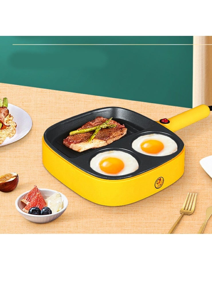 Generic - 3-in-1Multi-function Pancake Frying Pan Sandwich Maker, Omelette Breakfast Maker, Steak Maker- Yellow - Image 1