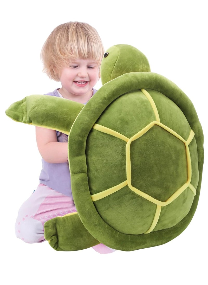 ARGT - 40cm Sea Turtle Stuffed Animal – Soft Plush Turtle Pillow, Large Green Plushie for Kids, Girls, Boys – Cute Cuddly Toy, Nursery & Home Decor, Gift for Birthday, Valentine, Mother's Day - Image 1