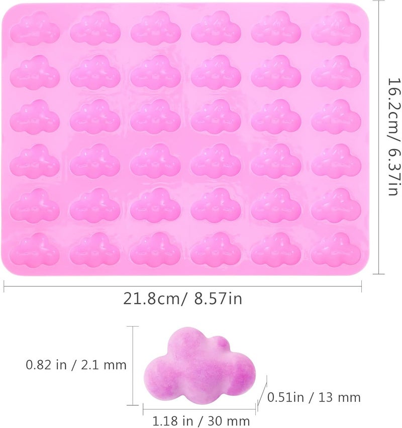 36-cavity Cloud Silicone Mold Small Pink Multi-function Jelly Candy Mold for DIY Cake Baking Supplies Household Use - Image 2