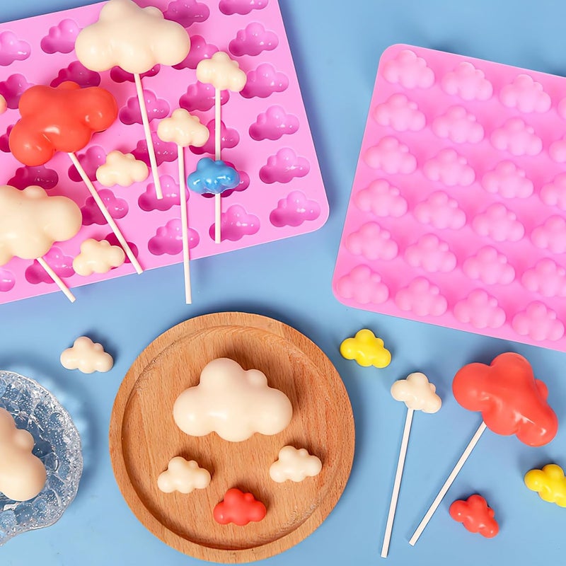 36-cavity Cloud Silicone Mold Small Pink Multi-function Jelly Candy Mold for DIY Cake Baking Supplies Household Use - Image 5