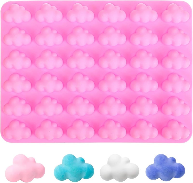 36-cavity Cloud Silicone Mold Small Pink Multi-function Jelly Candy Mold for DIY Cake Baking Supplies Household Use - Image 1