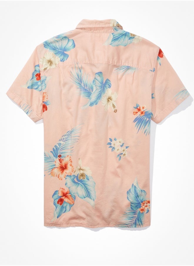 American Eagle - AE Tropical Button-Up Resort Shirt - Image 1