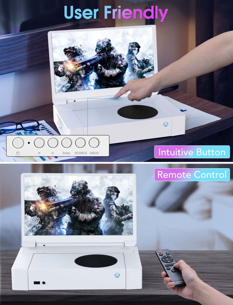 DEPGI 15.6" Portable Monitor for Xbox Series S,144Hz 2K QHD IPS Gaming Monitor for Xbox Series S (Not Included), with HDR AMD FreeSync 2X HDMI for Indoor Outdoor Travel - Image 4