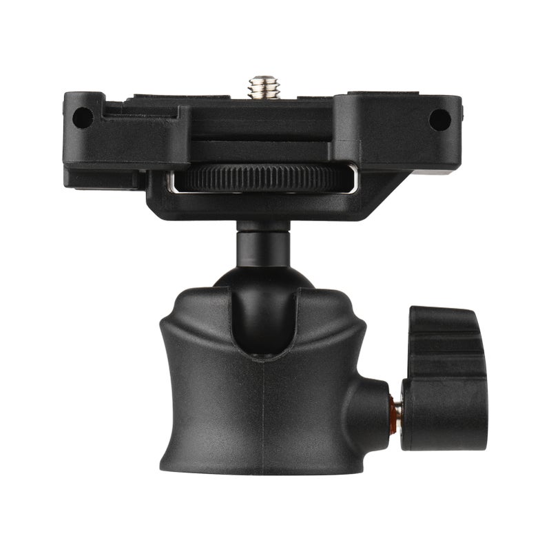 Tripod Ballhead Mount Adapter 360° Rotatable Tripod Ball Head with 1/4 Inch Screw& Phone Holder 2-in-1 Platform Cold Shoe Mount 2kg Load Capacity for Smartphone Camera Vlog Selfie Live - Image 4