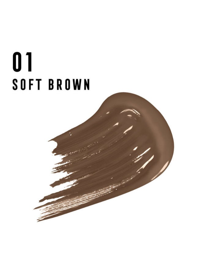 Max Factor Browfinity Eyebrow Pencil, 01 Soft Brown, 4.2 ml  - Image 3
