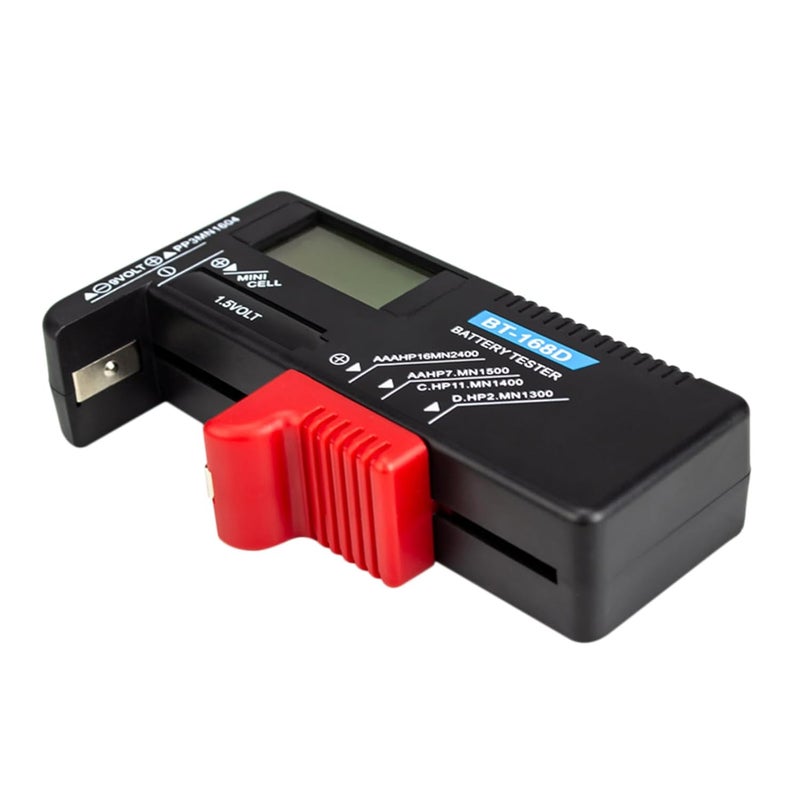 Kisangel Digital 9V Aa AAA Battery Tester with LCD Display, Universal Battery Checker for Household and Electronic Devices, Portable Volt Meter for 1.5V and 9V Cells - Image 1