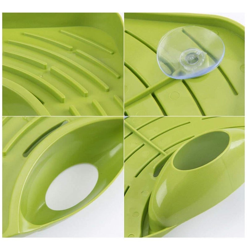 INKULTURE Multipurpose Corner Kitchen Sink Wash Basin Storage Organizer Rack (Multi-Color, Pack of 01) - Image 5