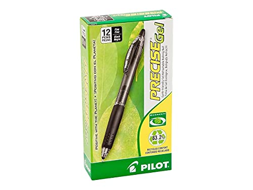 PILOT قلم بيلوت، بيجرين دقيق، قابل لإعادة التعبئة وقابل للسحب، أقلام جل، نقطة رفيعة 0.7 مم، أسود، عبوة من 12 - Image 3
