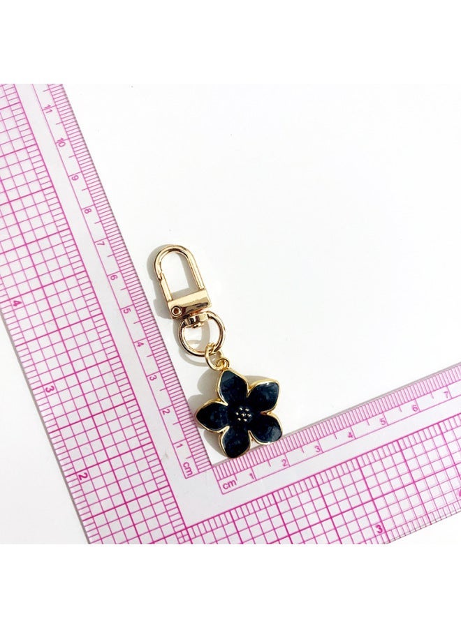 Generic Lovely Sakura Flower Keychain Charm Enamel Pink White Black Women Bag Charms Key Ring Accessories-Color:pink  - Image 4