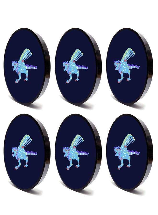 Tinywalk Colorful Coasters Wooden Printed Coaster (4X4) inch Set of 6 Pieces - Image 2