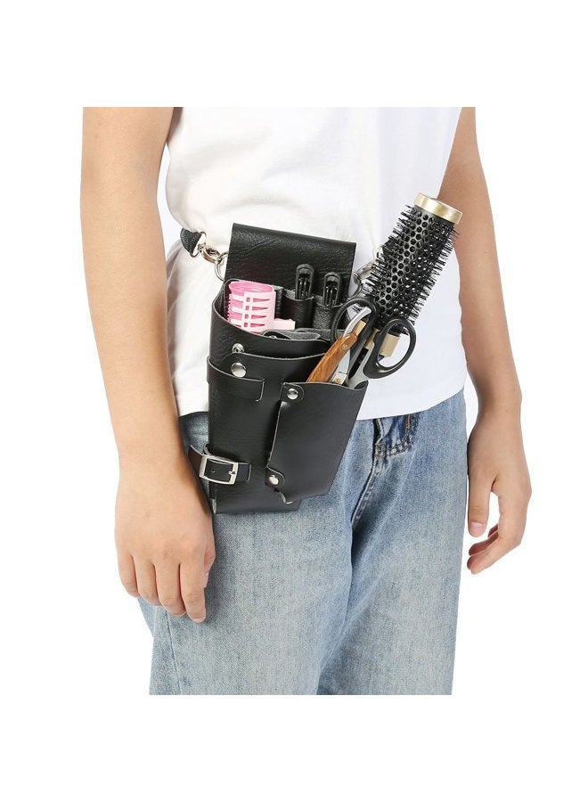 Semme Hair Dressing Scissor Holster Waist,Salon Stylist Hairdressing Tools Waist Belt Bag, Professional Hairdressing Tool Pouch Bag Barber Scissor Comb Holster Waist Belt - Image 4