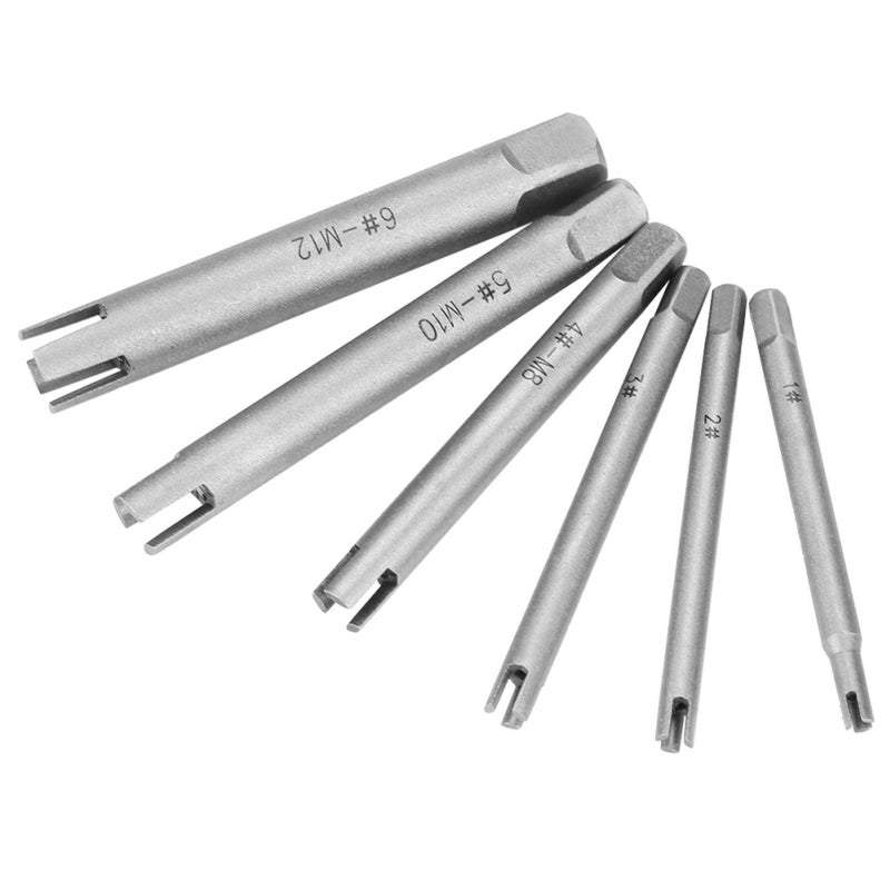 143 Tap Extractor Set Tap Extractors Broken Tap Extractor Steel Broken Head Taps Remover Stripped Screw Tap Extractor Set, for Industrial Screw/Bolt Removal/Everyday Home Repair Work(6 Pcs) - Image 1