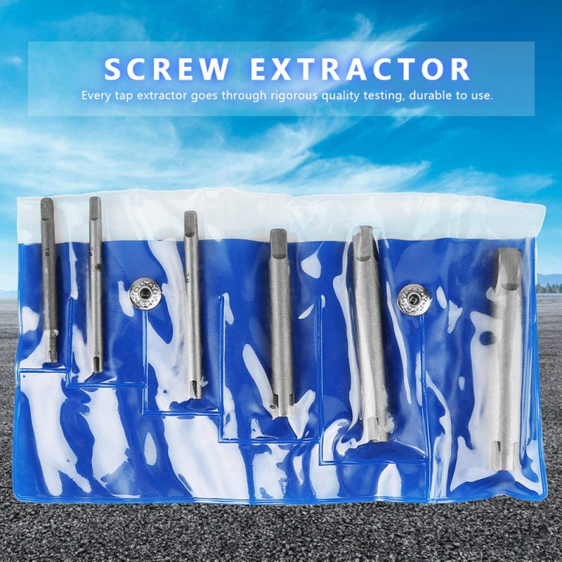 143 Tap Extractor Set Tap Extractors Broken Tap Extractor Steel Broken Head Taps Remover Stripped Screw Tap Extractor Set, for Industrial Screw/Bolt Removal/Everyday Home Repair Work(6 Pcs) - Image 2