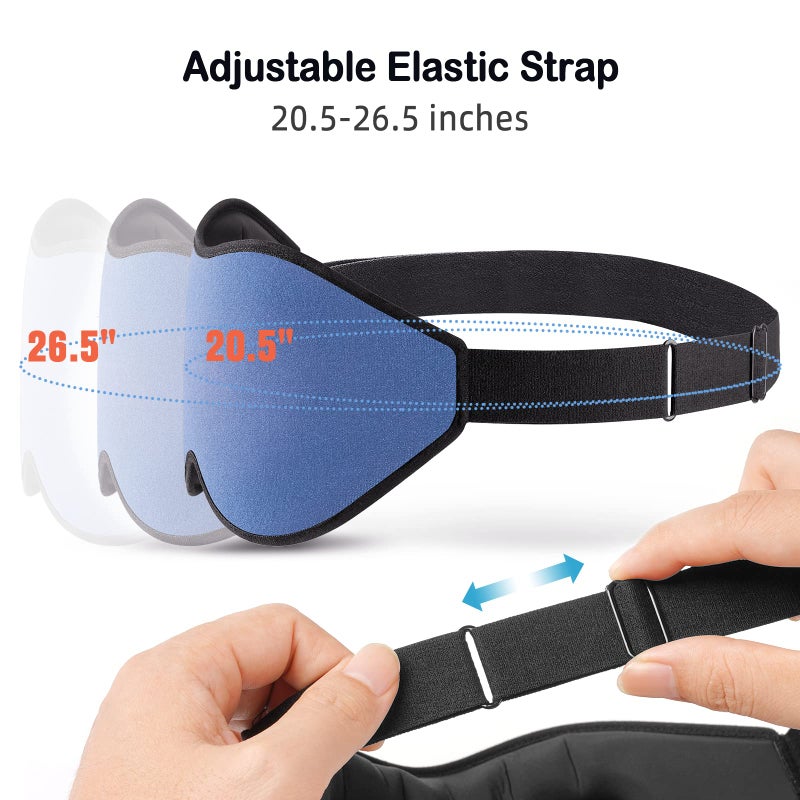 LitBear Sleep Masks, Light Blocking Eye Mask Sleeping for Women Men Side Sleeper, Soft 3D Comfortable Sleeping Mask with Adjustable Elastic Strap for Travel - Image 5