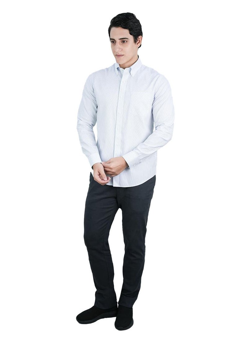 GIORDANO Men's Wrinkle-Free Long Sleeve Cotton Oxford Shirt - Image 2