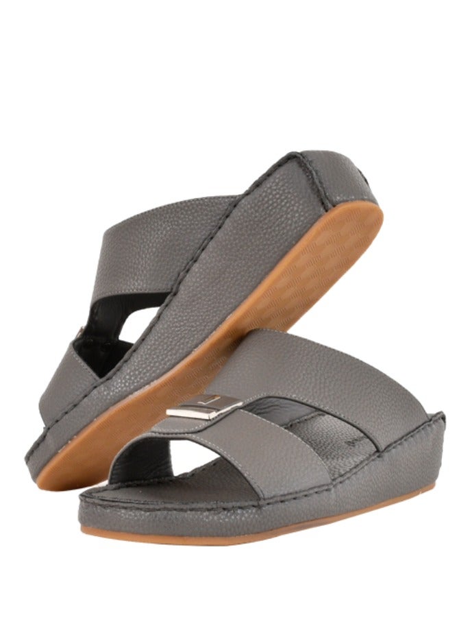 Egoss Mens Arabic Sandals Grey - Image 2