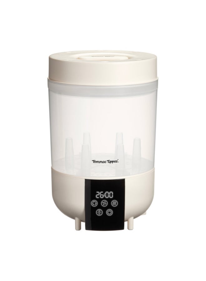tommee tippee QuickDry Steriliser, Steam Steriliser for Baby Bottles and Accessories, 4 Modes, 26-Minute* Cycle, Kills Viruses and 99.9% of Bacteria**